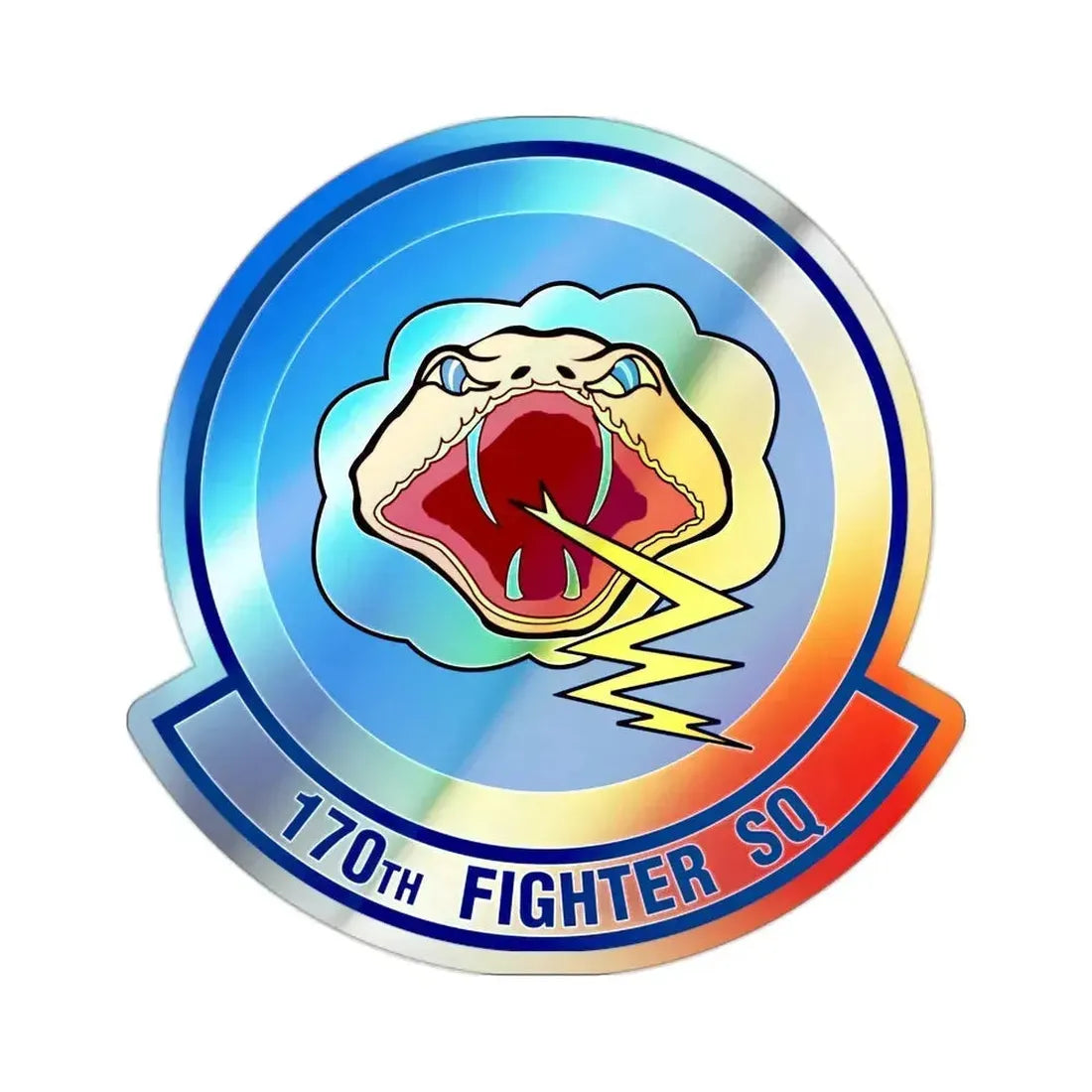 170 Fighter Squadron (U.S. Air Force) Holographic STICKER Die-Cut Vinyl Decal 2 Inch Holographic - The Sticker Space