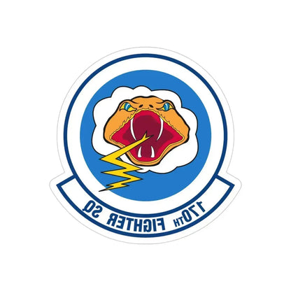 170 Fighter Squadron (U.S. Air Force) REVERSE PRINT Transparent Die-Cut STICKER 4 Inch Die-Cut Transparent - The Sticker Space