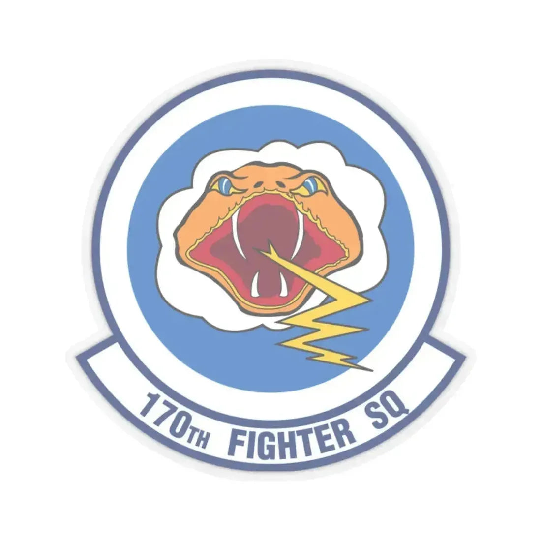 170 Fighter Squadron (U.S. Air Force) STICKER Vinyl Kiss-Cut Decal 2 Inch Transparent - The Sticker Space