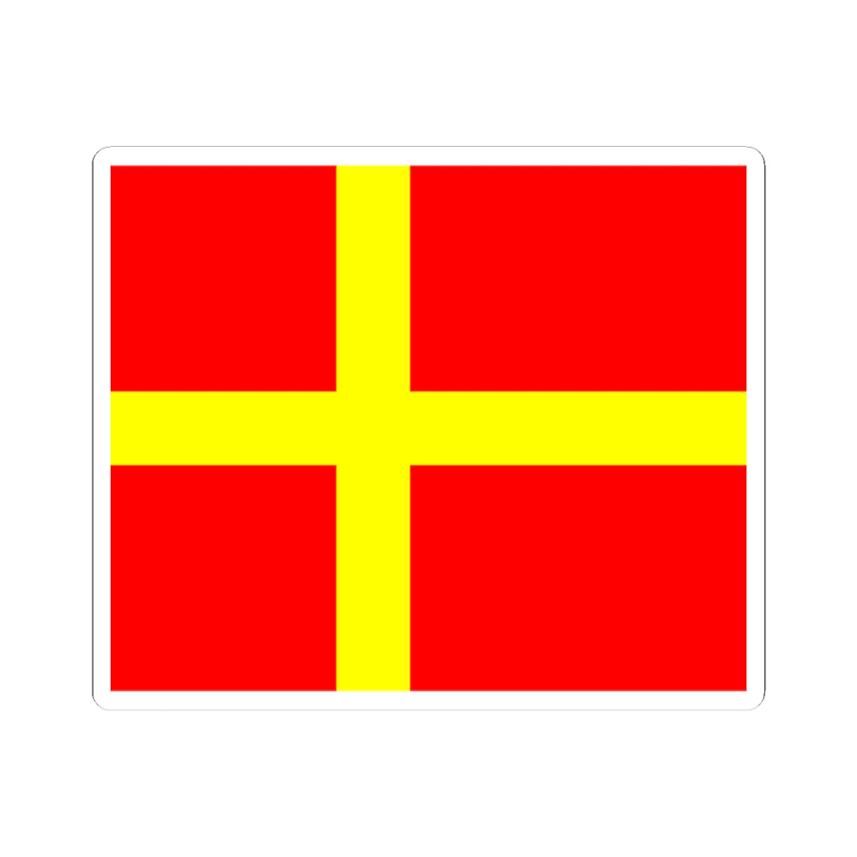 Flag of Skane (Sweden) STICKER Vinyl Kiss-Cut Decal