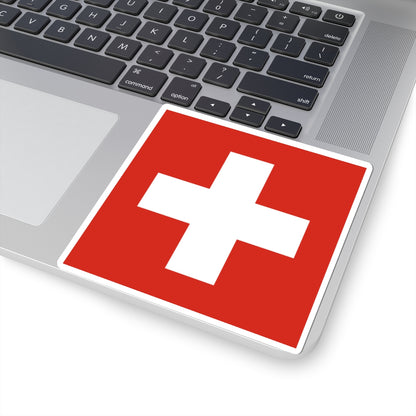 Flag of Switzerland 20-28 (Switzerland) STICKER Vinyl Kiss-Cut Decal