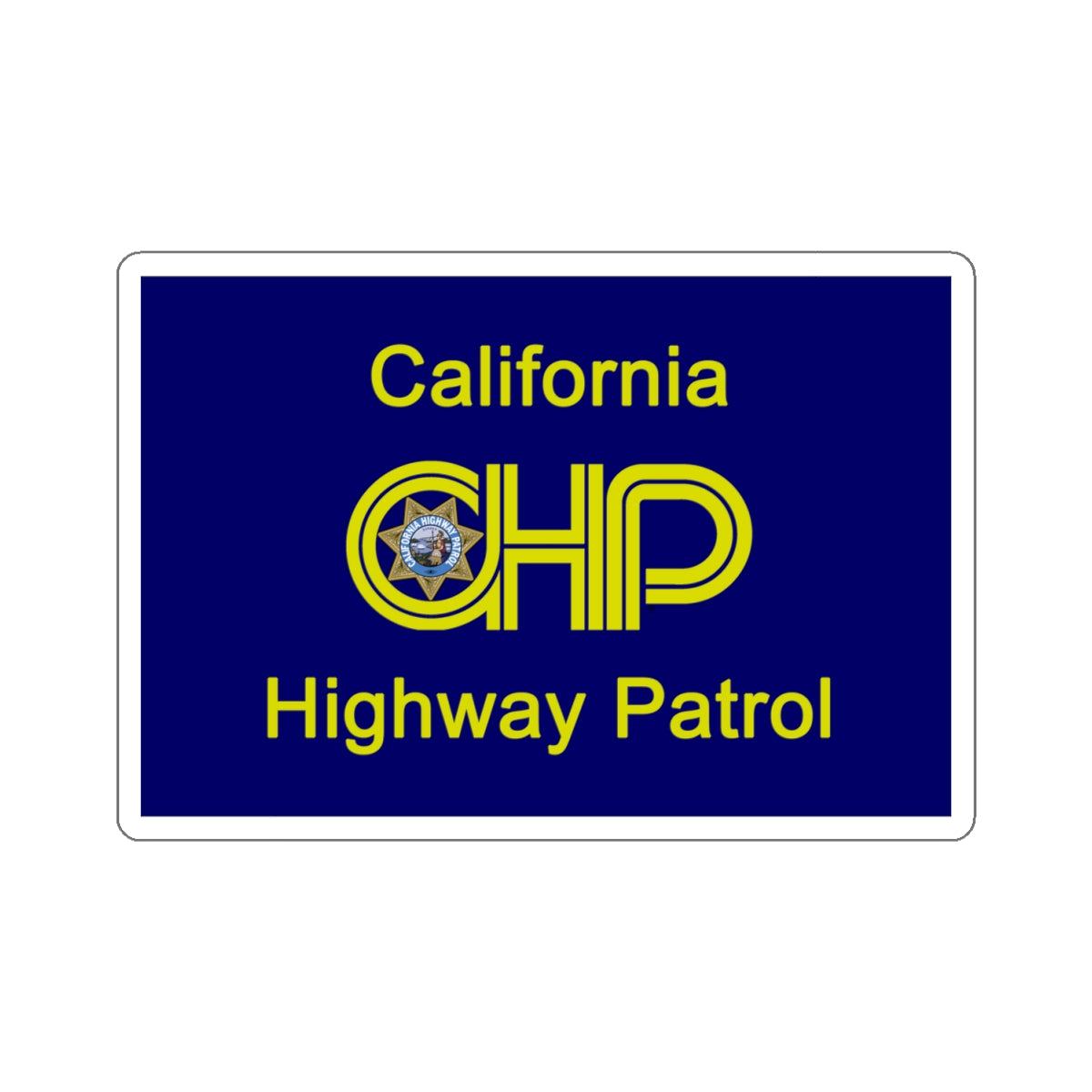 California Highway Patrol Flag - STICKER Vinyl Kiss-Cut Decal