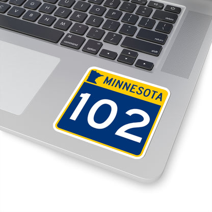 MN-102 (Minnesota) (Road Sign) STICKER Vinyl Kiss-Cut Decal
