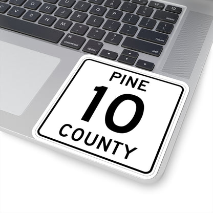 Pine County Route 10 MN (Minnesota) (Road Sign) STICKER Vinyl Kiss-Cut Decal