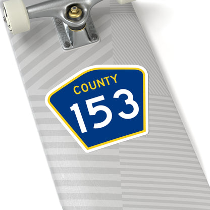 County 153 MN (Minnesota) (Road Sign) STICKER Vinyl Kiss-Cut Decal