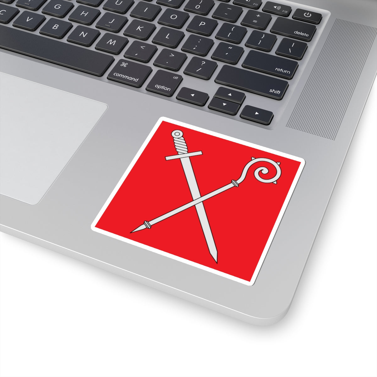 Flag of Diocese of Sion (Switzerland) STICKER Vinyl Kiss-Cut Decal
