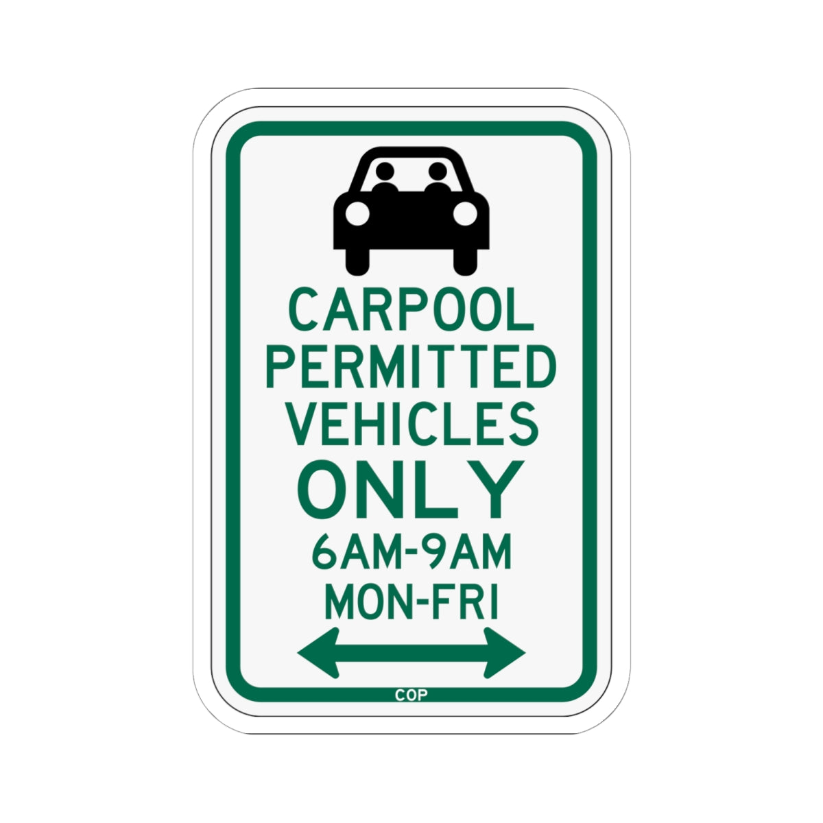 PBOT Road sign P4451D (Oregon) (Road Sign) STICKER Vinyl Kiss-Cut Decal
