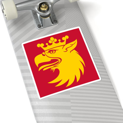 Vapenflagga for Skane lan (Sweden) STICKER Vinyl Kiss-Cut Decal