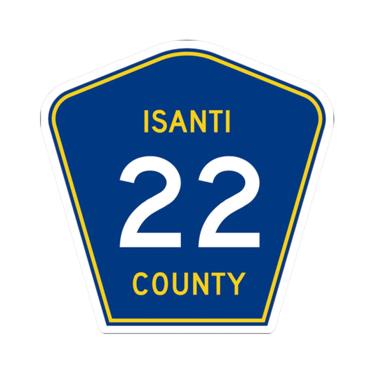 Isanti County 22 MN (Minnesota) (Road Sign) STICKER Vinyl Kiss-Cut Decal