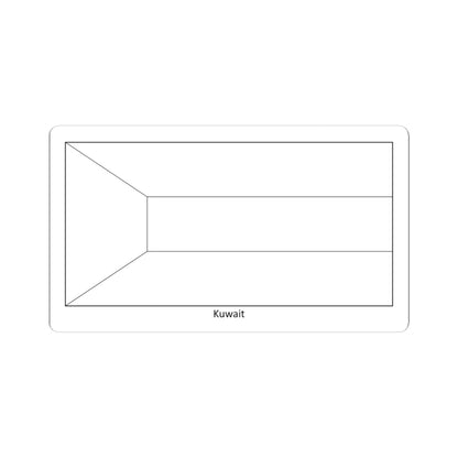 Flag of Kuwait colouring page (Kuwait) STICKER Vinyl Kiss-Cut Decal