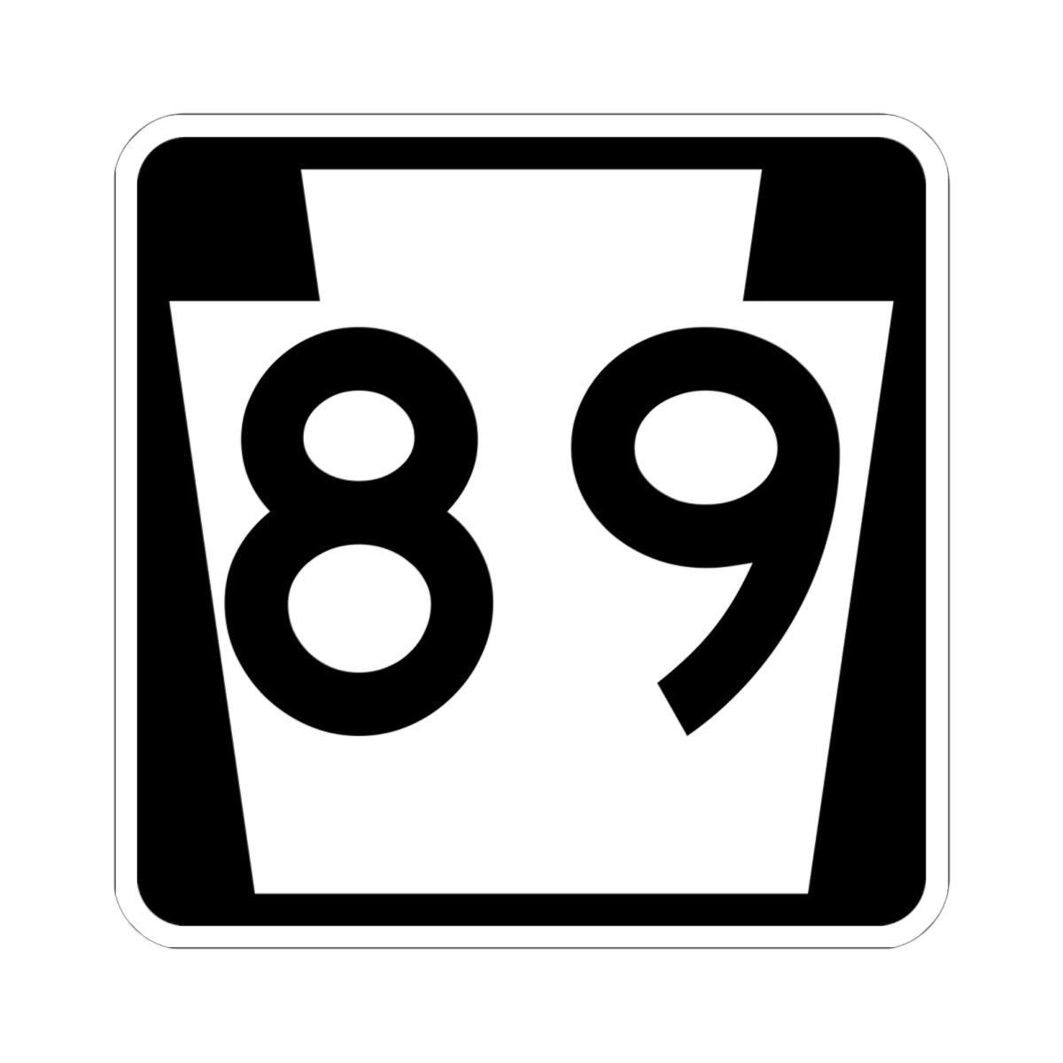 PA-89 (Pennsylvania) (Road Sign) STICKER Vinyl Kiss-Cut Decal