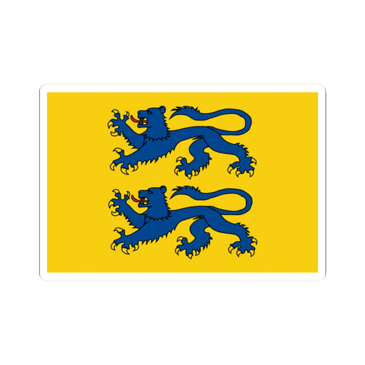 Bandera danesos Slesvig Sud (Denmark) (Coat of Arms) STICKER Vinyl Kiss-Cut Decal