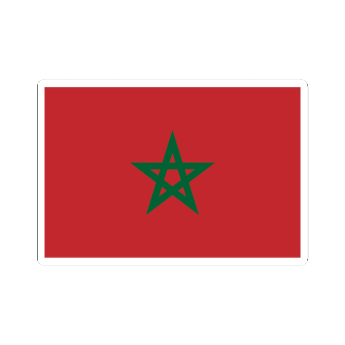 Flag of Morocco unbordered (Morocco) STICKER Vinyl Kiss-Cut Decal