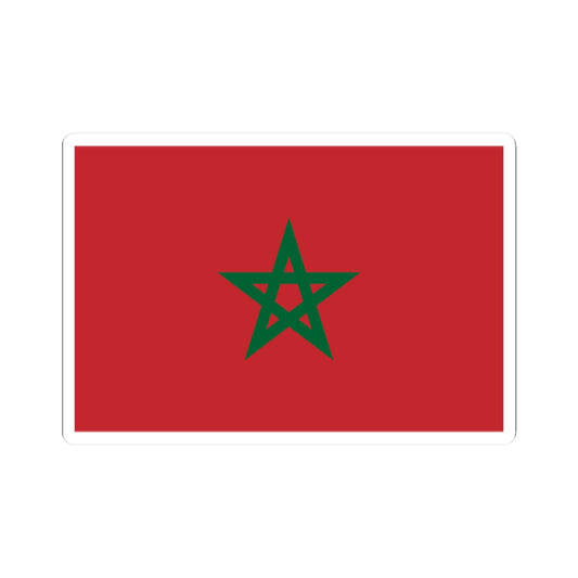 Flag of Morocco unbordered (Morocco) STICKER Vinyl Kiss-Cut Decal