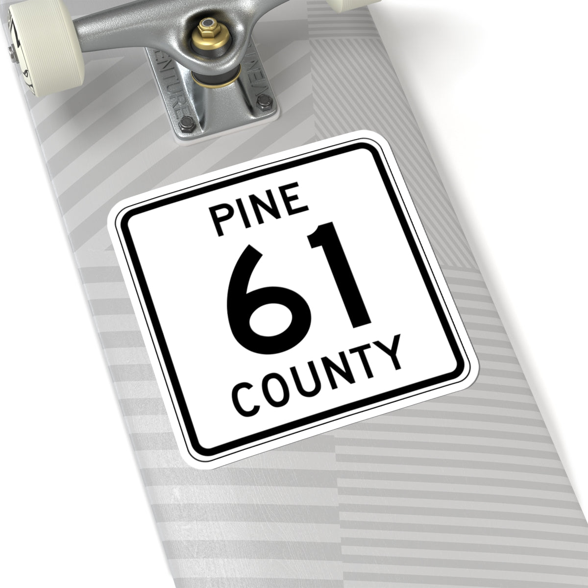 Pine County Route 61 MN (Minnesota) (Road Sign) STICKER Vinyl Kiss-Cut Decal