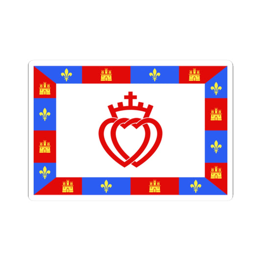 Traditional flag of Vendee (France) STICKER Vinyl Kiss-Cut Decal