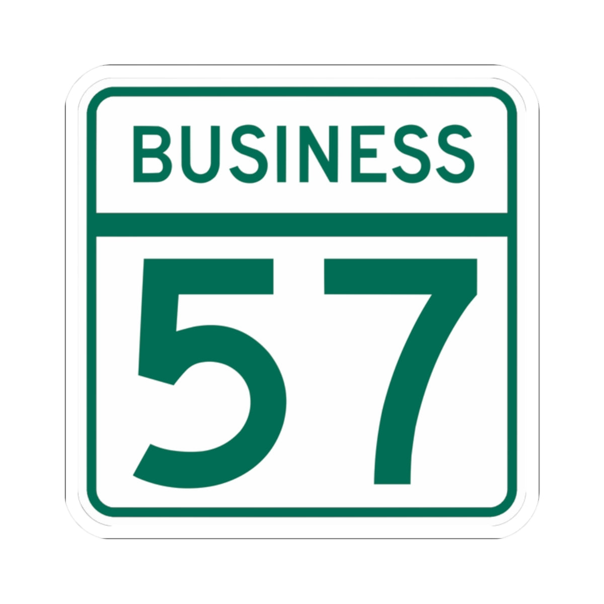 MD Route 57 Business (Maryland) (Road Sign) STICKER Vinyl Kiss-Cut Decal