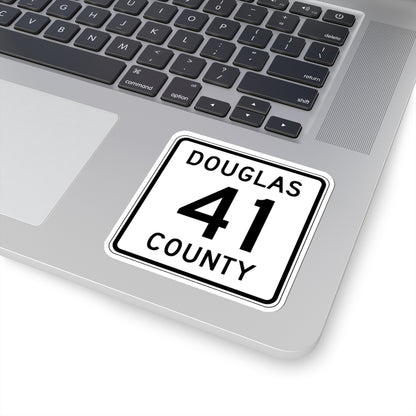 Douglas County Route 41 (Minnesota) (Road Sign) STICKER Vinyl Kiss-Cut Decal