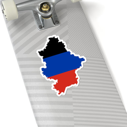 Donetskindependence-Flagmap (Ukraine) STICKER Vinyl Kiss-Cut Decal