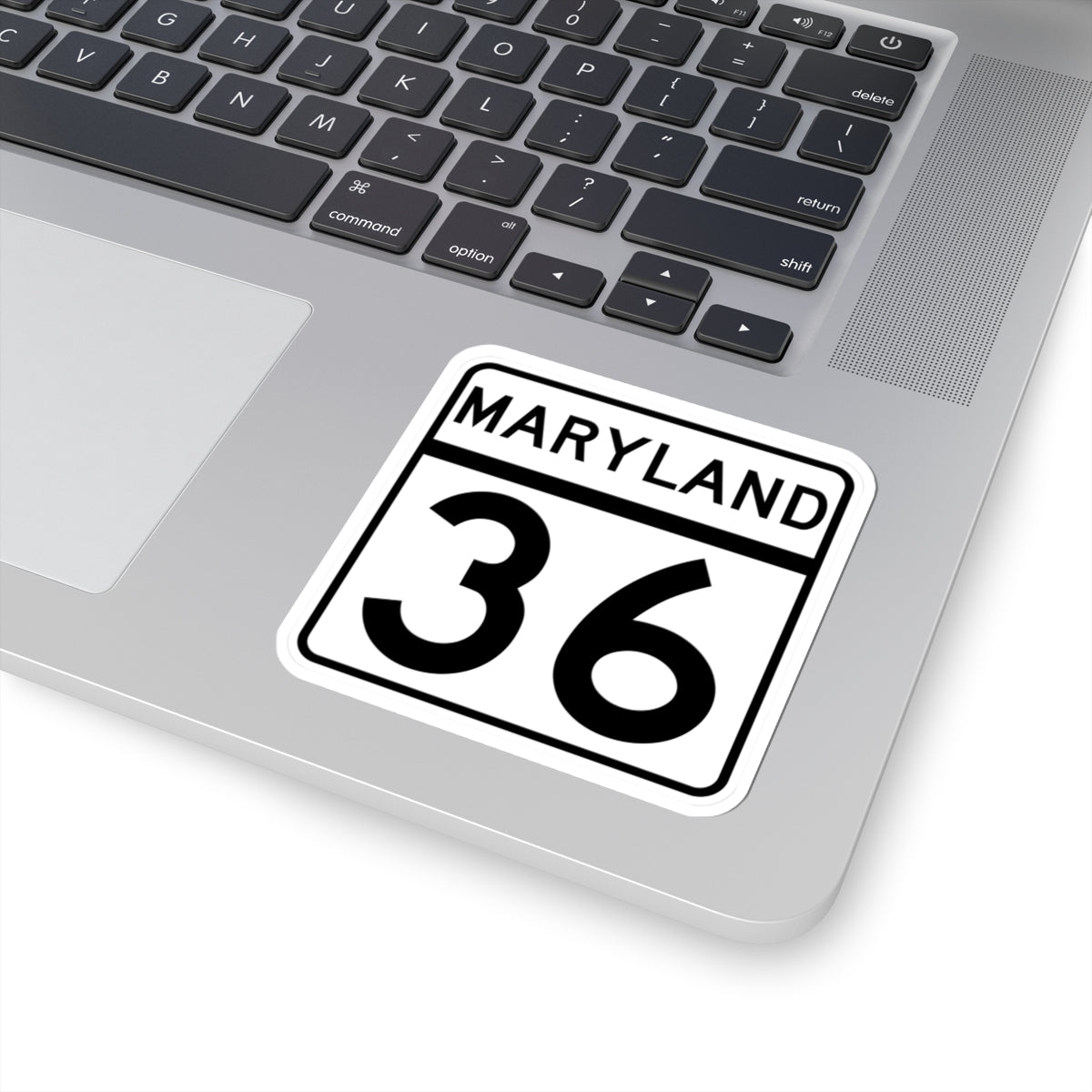 MD Route 36 (Maryland) (Road Sign) STICKER Vinyl Kiss-Cut Decal