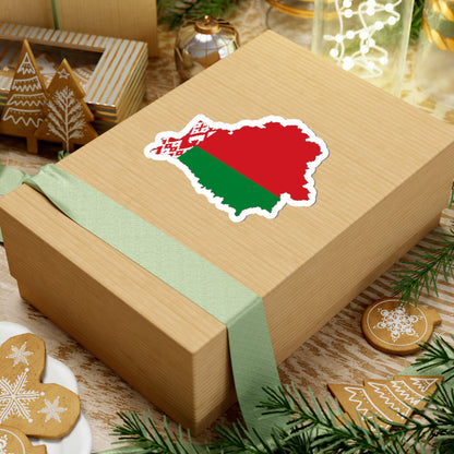 Belarus-Flagmap (Belarus) STICKER Vinyl Kiss-Cut Decal