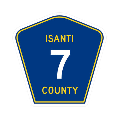 Isanti County 7 MN (Minnesota) (Road Sign) STICKER Vinyl Kiss-Cut Decal