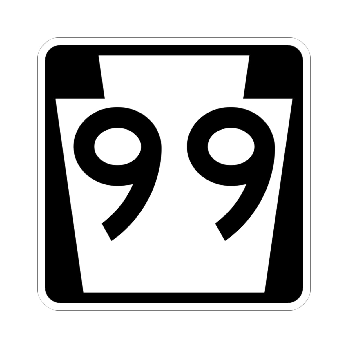 PA-99 (Pennsylvania) (Road Sign) STICKER Vinyl Kiss-Cut Decal