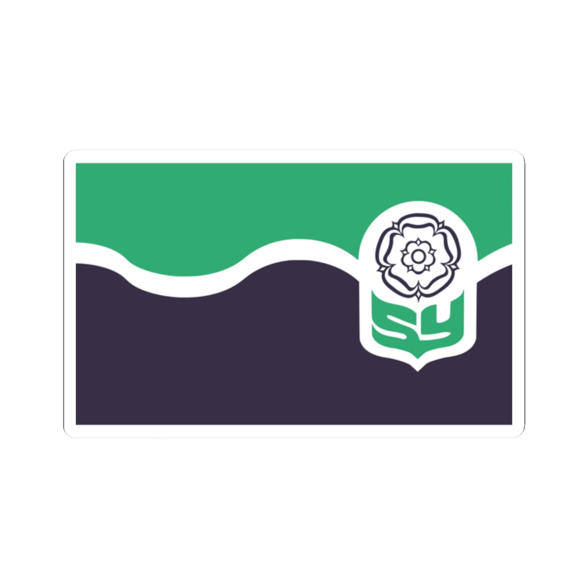 Unofficial County Flag of South Yorkshire (England) STICKER Vinyl Kiss-Cut Decal