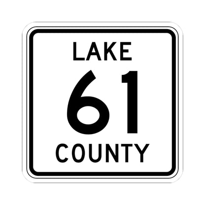 Lake County Route 61 MN (Minnesota) (Road Sign) STICKER Vinyl Kiss-Cut Decal