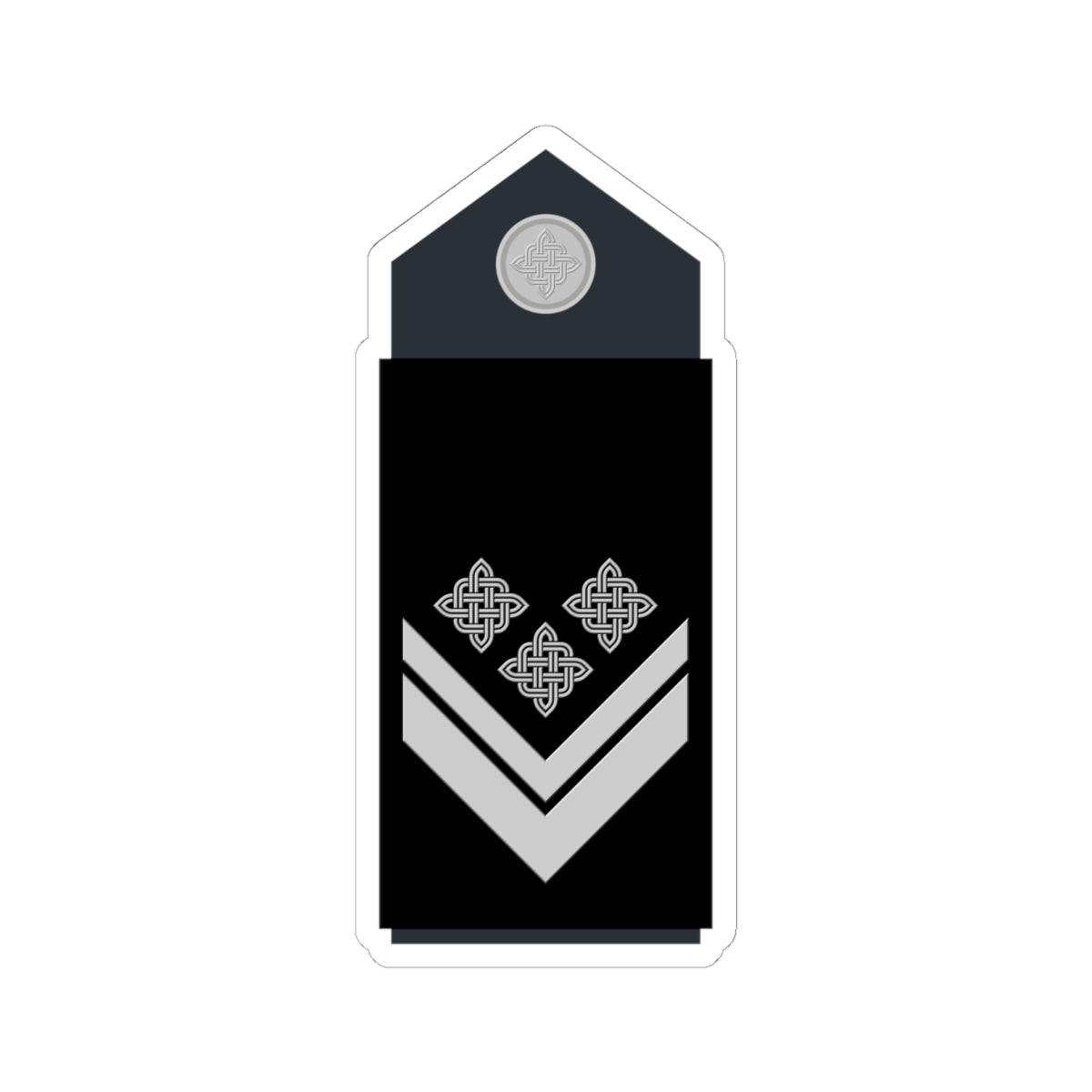 Naramenica odore časničkog namjesnika HRZ i PZO (Croatia) (Military Rank) STICKER Vinyl Kiss-Cut Decal