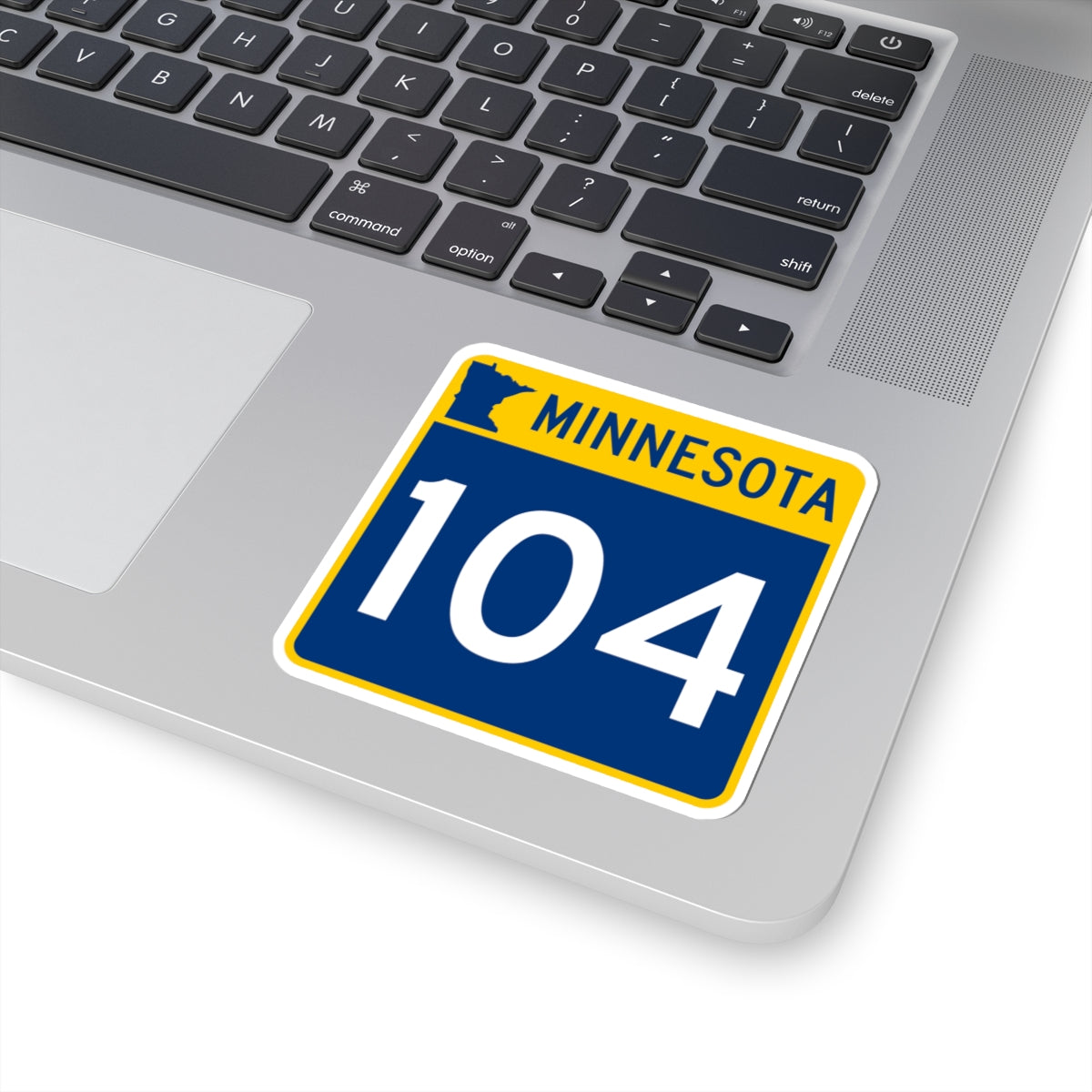 MN-104 (Minnesota) (Road Sign) STICKER Vinyl Kiss-Cut Decal