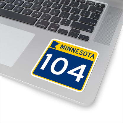 MN-104 (Minnesota) (Road Sign) STICKER Vinyl Kiss-Cut Decal