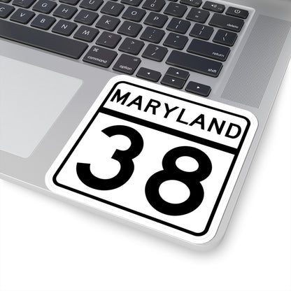 MD Route 38 (Maryland) (Road Sign) STICKER Vinyl Kiss-Cut Decal