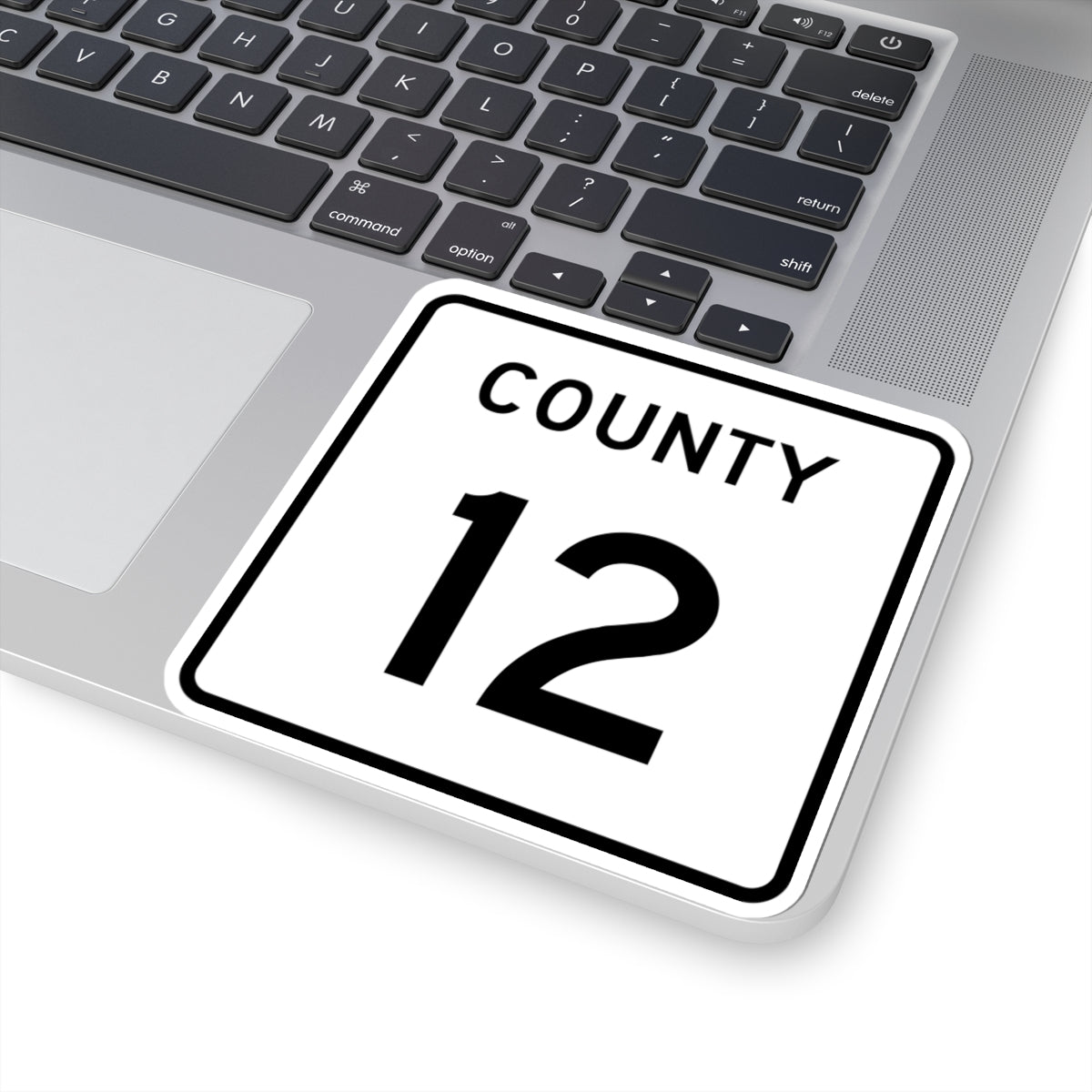 County 12 square (Minnesota) (Road Sign) STICKER Vinyl Kiss-Cut Decal