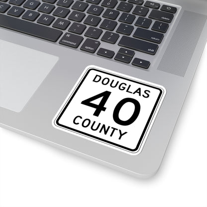Douglas County Route 40 (Minnesota) (Road Sign) STICKER Vinyl Kiss-Cut Decal