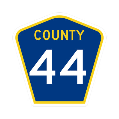 County 44 MN (Minnesota) (Road Sign) STICKER Vinyl Kiss-Cut Decal