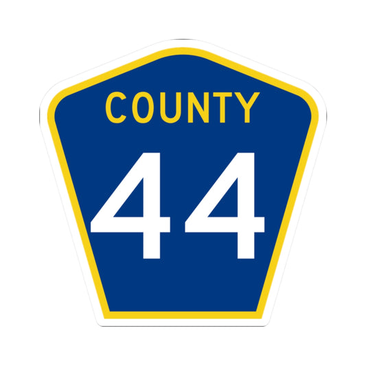 County 44 MN (Minnesota) (Road Sign) STICKER Vinyl Kiss-Cut Decal