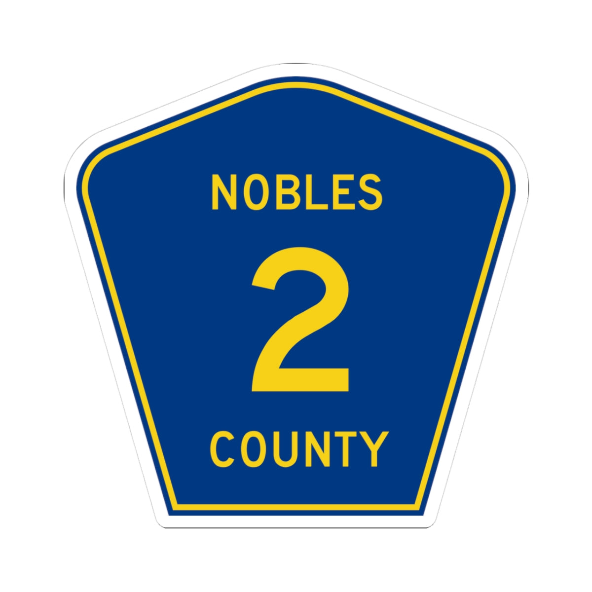 Nobles County Route 2 (Minnesota) (Road Sign) STICKER Vinyl Kiss-Cut Decal
