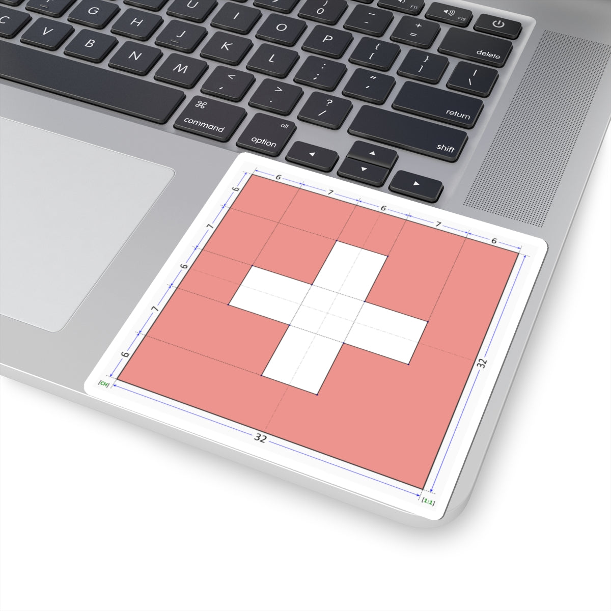 Flag of Switzerland construction sheet (Switzerland) STICKER Vinyl Kiss-Cut Decal