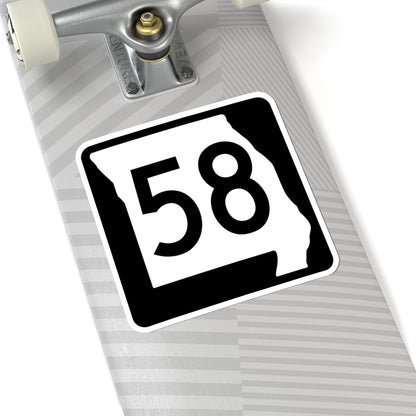 MO-58 (Missouri) (Road Sign) STICKER Vinyl Kiss-Cut Decal