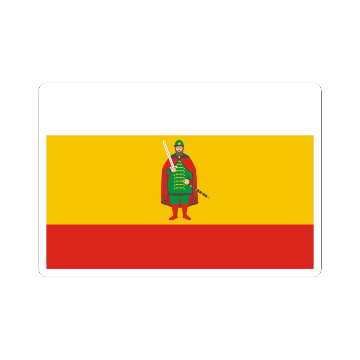 Flag of Ryazan Oblast (Russia) STICKER Vinyl Kiss-Cut Decal