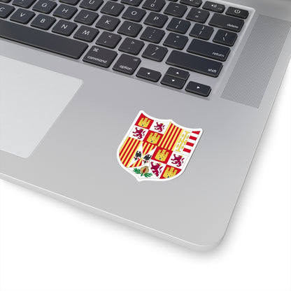 Arms of Ferdinand II of Aragon 1504-1513 (Spain) (Coat of Arms) STICKER Vinyl Kiss-Cut Decal