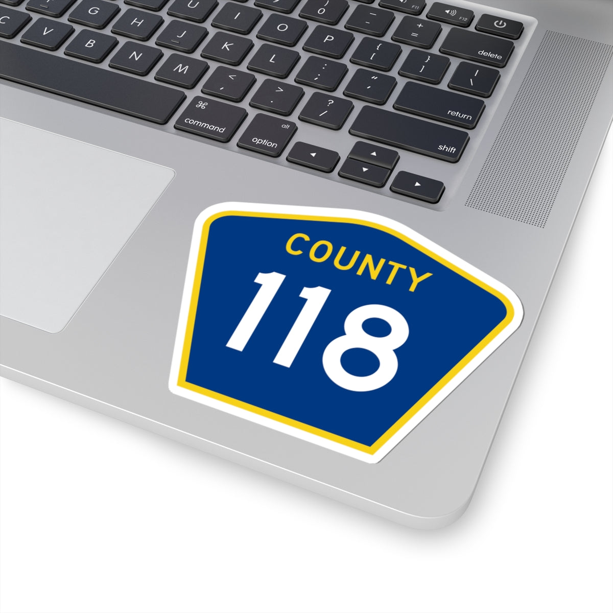 County 118 MN (Minnesota) (Road Sign) STICKER Vinyl Kiss-Cut Decal