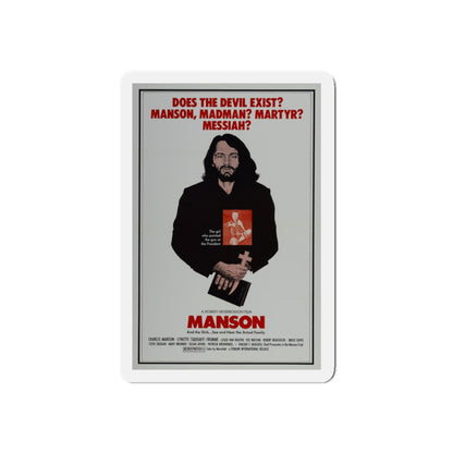 MANSON 1973 Movie Poster - Refrigerator Magnet-4" x 4"-Die-Cut-1 pc-The Sticker Space