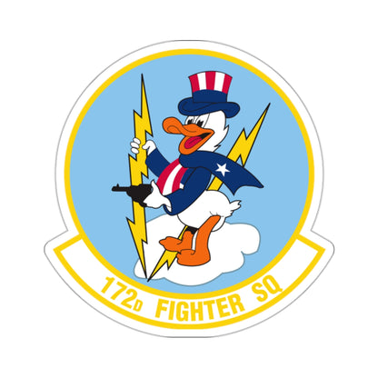 172 Fighter Squadron (U.S. Air Force) STICKER Vinyl Kiss-Cut Decal-2" × 2"-White-The Sticker Space