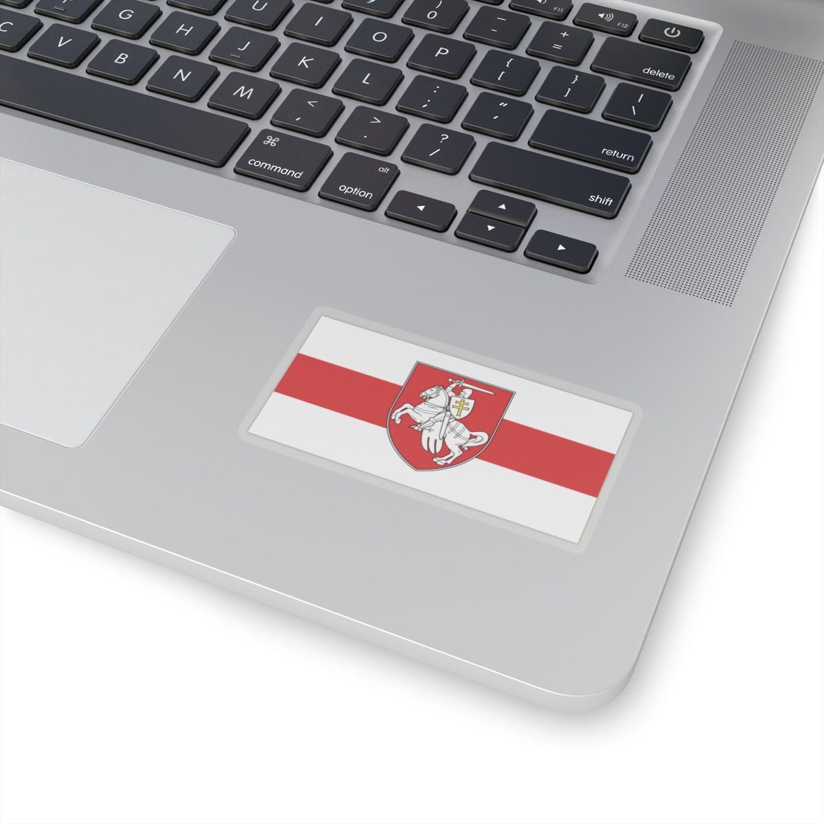 Flag of Belarus w-r-w with Arms 2020 (Belarus) STICKER Vinyl Kiss-Cut Decal
