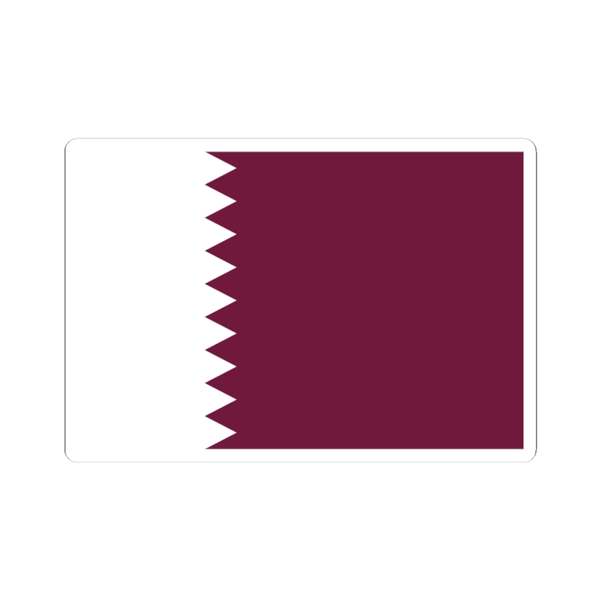 Flag of Qatar 1949-1971 3-2 (Qatar) STICKER Vinyl Kiss-Cut Decal