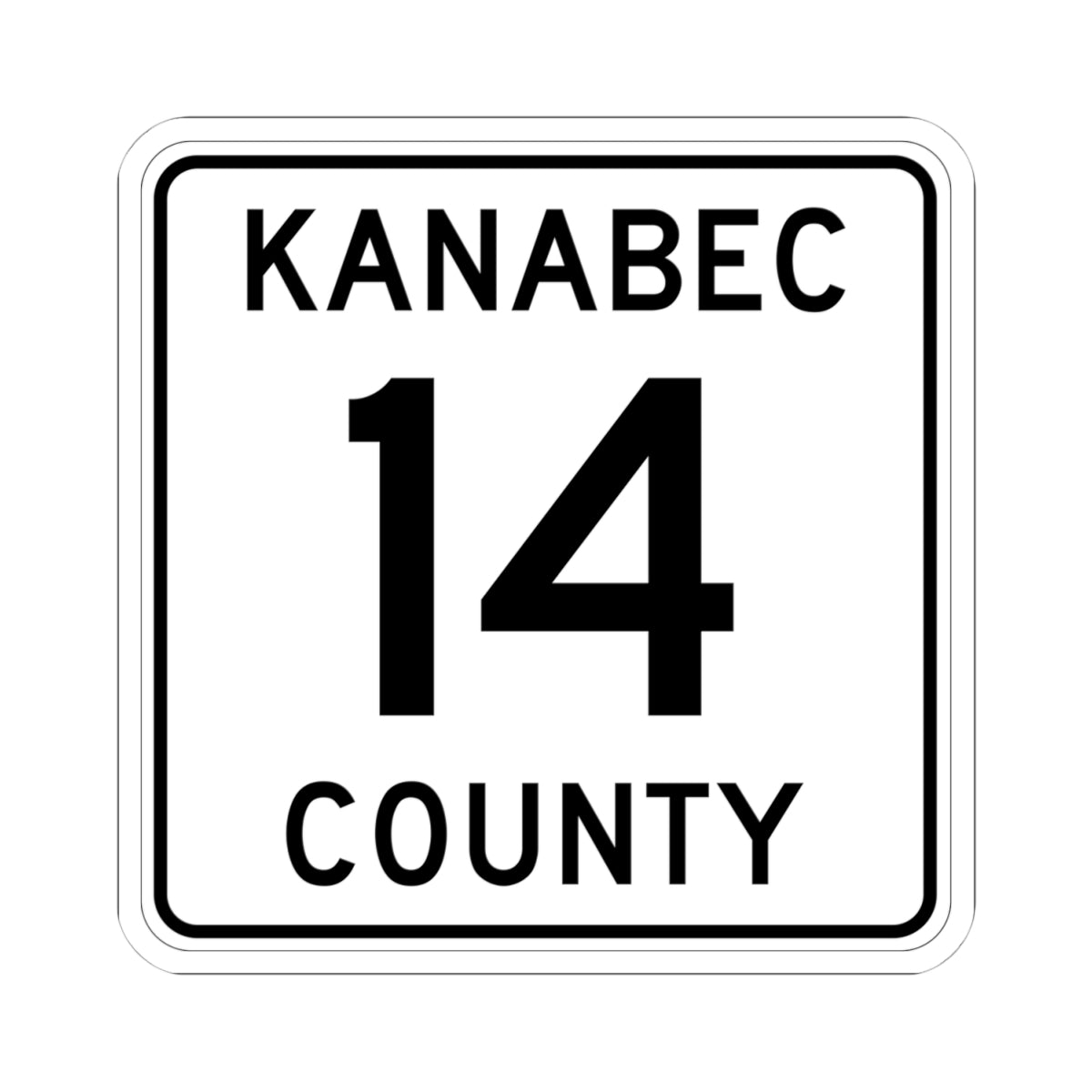 Kanabec County 14 MN (Minnesota) (Road Sign) STICKER Vinyl Kiss-Cut Decal