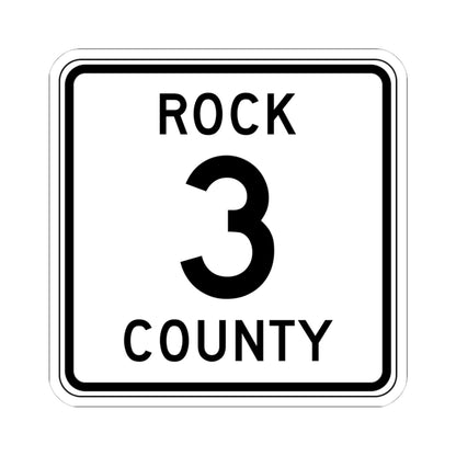 Rock County Route 3 MN (Minnesota) (Road Sign) STICKER Vinyl Kiss-Cut Decal