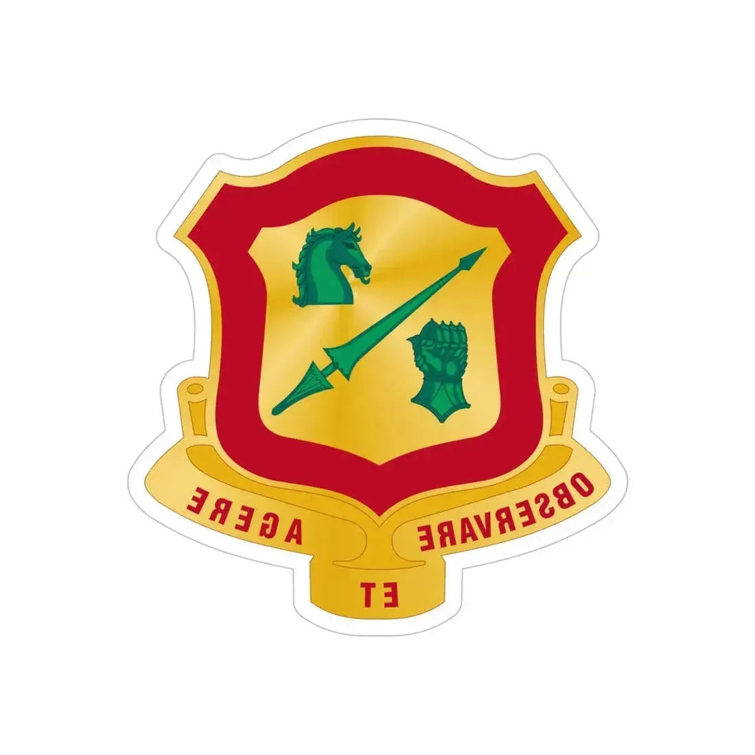 170th Antiaircraft Artillery Battalion (U.S. Army) REVERSE PRINT Transparent Die-Cut STICKER - The Sticker Space